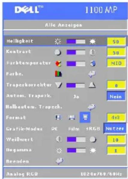 DELL 1100MP - Menu Alle Anzeigen - 1