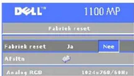 DELL 1100MP - Menu Fabriek reset - 1