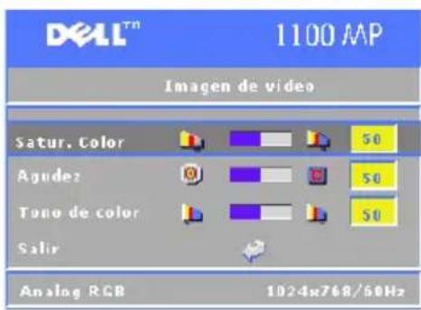 DELL 1100MP - Menu Imagen de video - 2