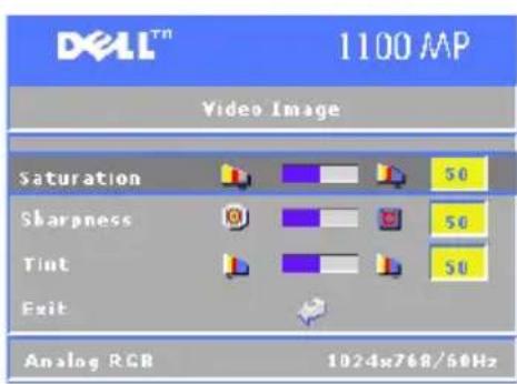 DELL 1100MP - Nabídka Video Image (Videosignál) - 2