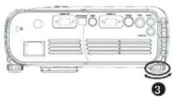 DELL 1100MP - Projektorin kallistuskulman pientäminen - 3