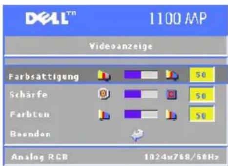 DELL 1100MP - Menu Videoanzeige - 2