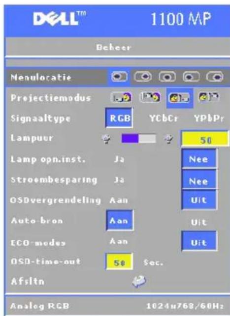DELL 1100MP - Menu Beheer - 1