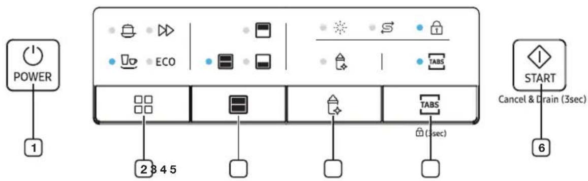 SAMSUNG DW60M5060FS - Control panel - 1