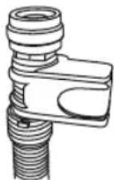 SAMSUNG DW60M5060FS - Connecting the water inlet hose - 1