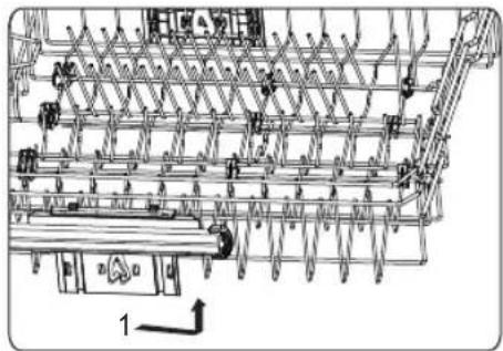 SAMSUNG DW60M5060FS - Adjusting the upper basket - 1