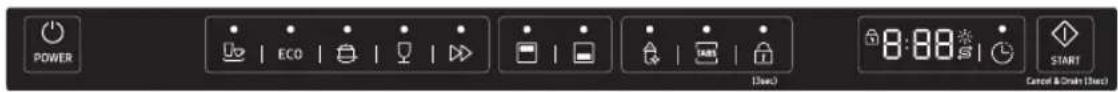 SAMSUNG DW60M5060FS - Control panel - 2