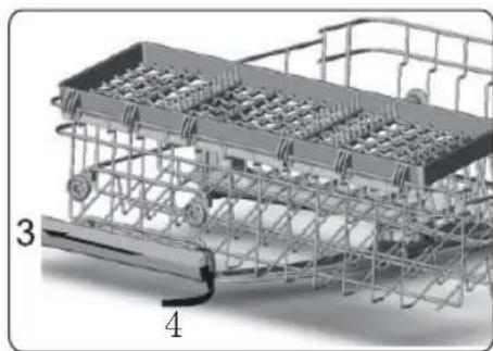 SAMSUNG DW60M5060FS - Adjusting the upper basket - 4