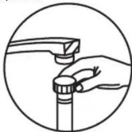 SAMSUNG DW60M5060FS - Step 5. Connecting the water inlet hose (for cold water) - 1