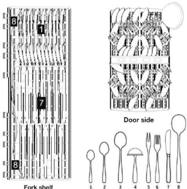 SAMSUNG DW60M5060FS - Cutlery basket and fork shelf - 1