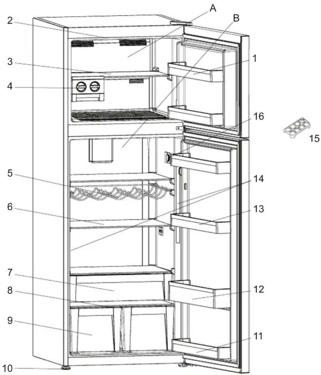 ELECTROLUX EJF4850JOW - THE PARTS OF THE APPLIANCE AND THE COMPARTMENTS - 1