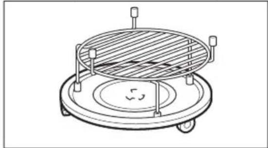 ELECTROLUX EMT25507OX - Inserire la griglia per il grill Collocare gli alimenti sul piatto girevole. - 1