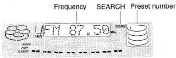 AIWA ZVR55 - Press TUNER PRESET repeatedly to select the manual tuning mode. - 1