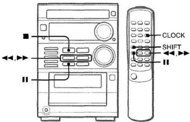 AIWA XRM35 - RéGLAGE DE L'HORLOGE - 1