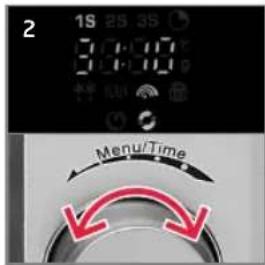 Koenic KMW253 - Draai MENU/TIME - 4