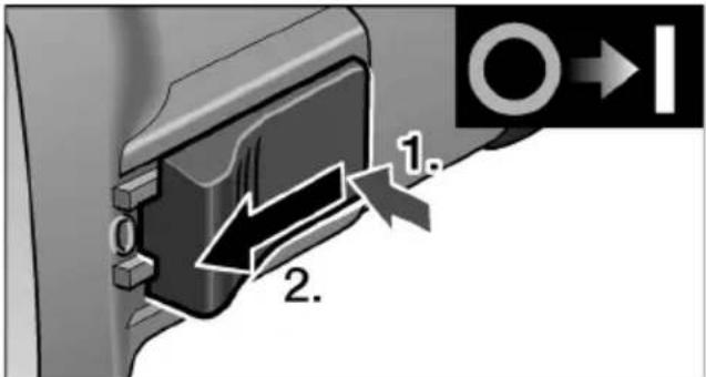 Flex LE 910 125 - leslēgšana un izslēgšana Īslaicīgā darba režīms bez iefiksēšanās: - 1