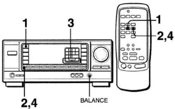 AIWA AVX220 - REGLAGE DE LA BALANCE DU NIVEAU DES ENCEINTES - 1