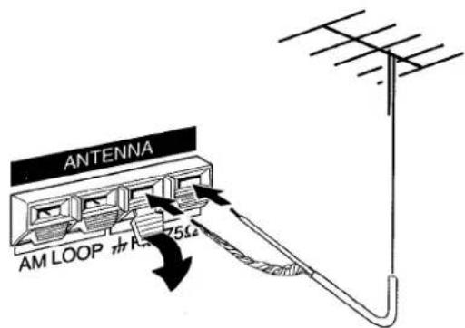 AIWA AVD55 - RACCORDEMENT D'UNE ANTENNE EXTERIEURE - 1