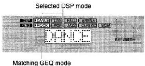 AIWA AVD55 - Press the DSP button, and turn the MULTI JOG until the desired DSP mode is displayed. - 1