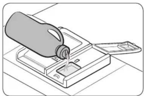 SAMSUNG DW60M5040BB - Einfüllen des Klarspulers - 2