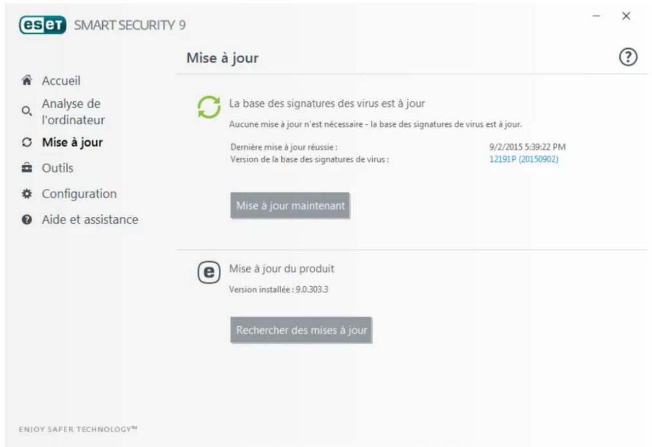 ESET Smart Security 9 - Mises à jour - 1
