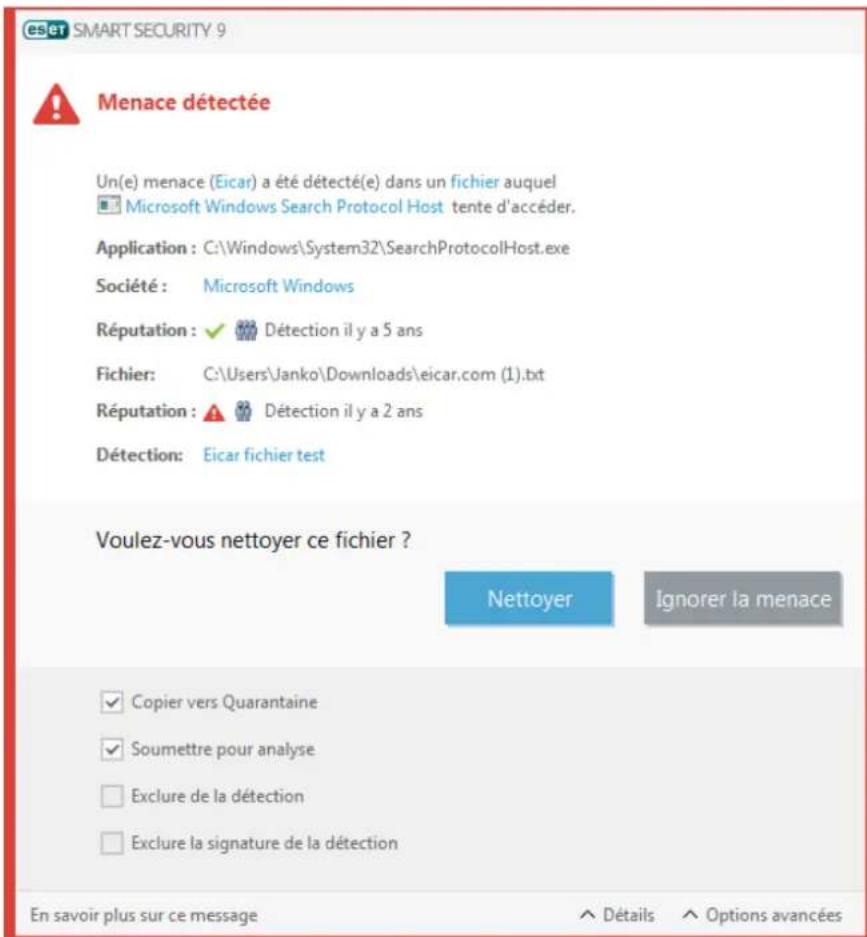 ESET Smart Security 9 - Nettoyage et suppression - 1