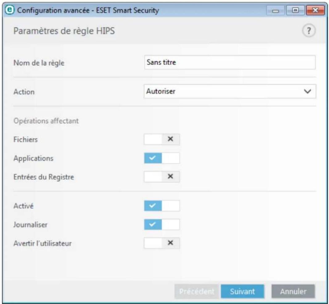 ESET Smart Security 9 - Système de détction d'intrusion au niveau de l'hôte (HIPS) - 3