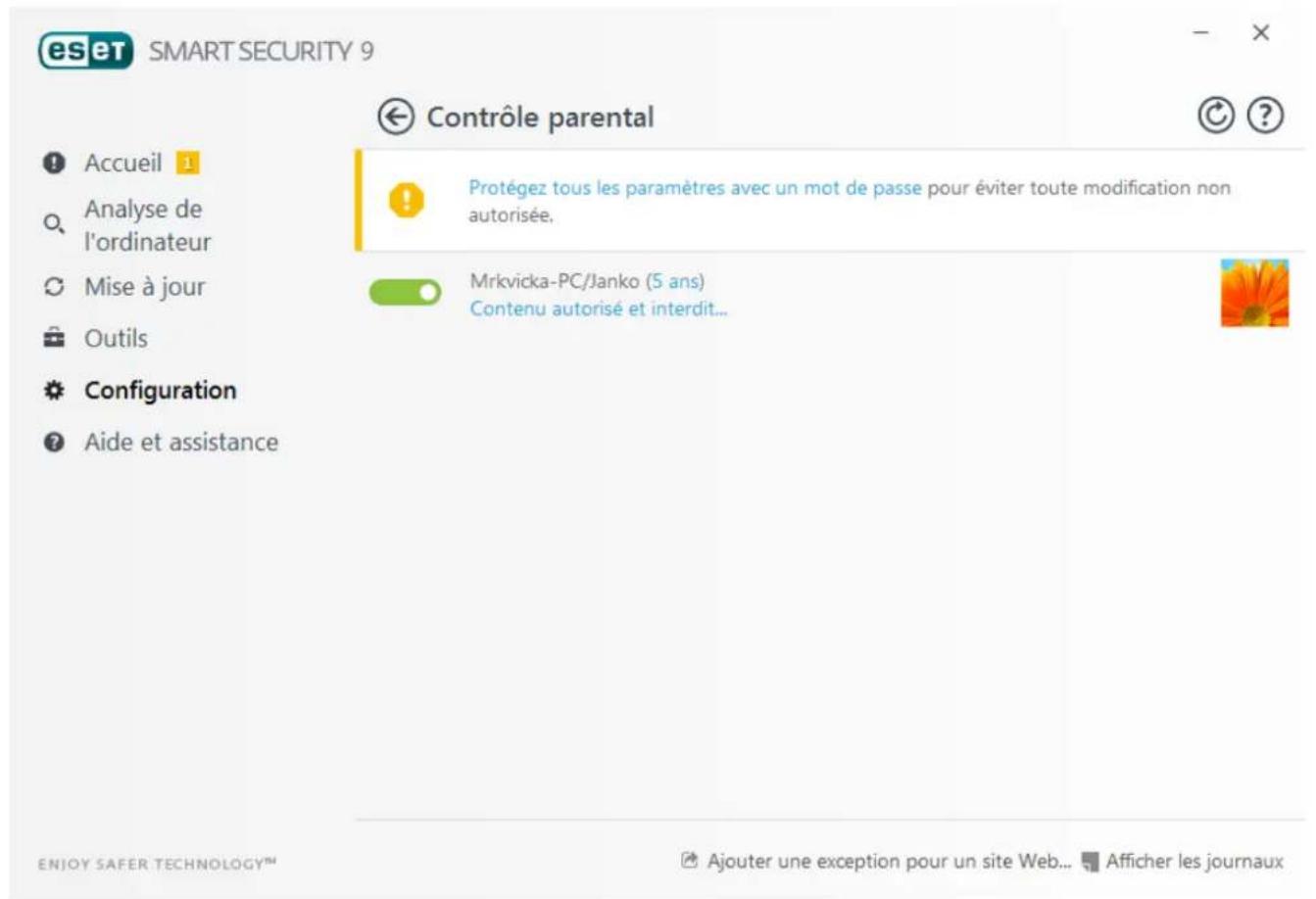 ESET Smart Security 9 - Contrôle parental - 1