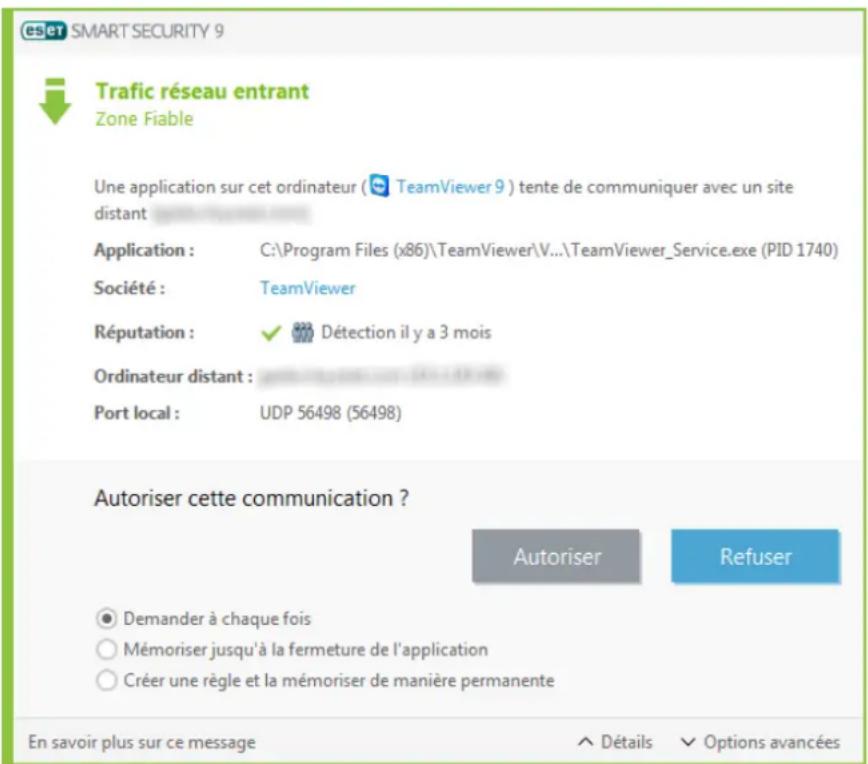 ESET Smart Security 9 - Etablissement d'une connexion - détention - 1