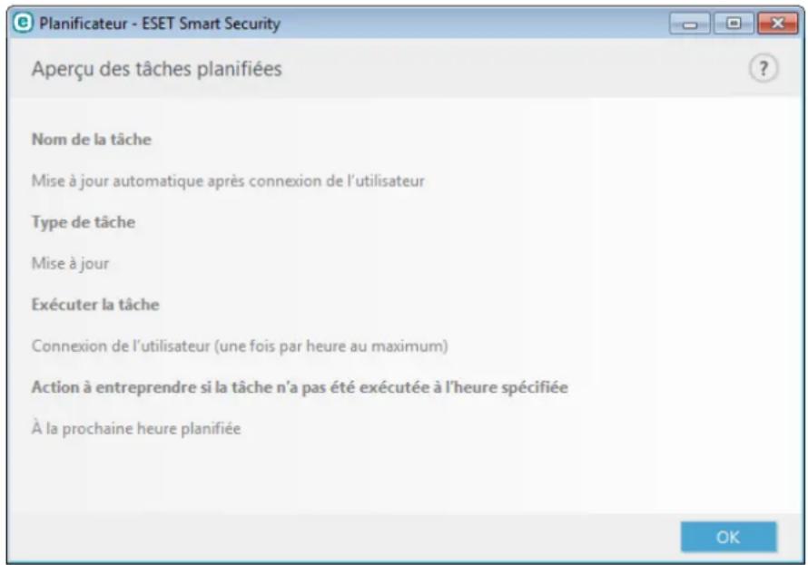 ESET Smart Security 9 - Ajout d'une nouvelle tâche - 1