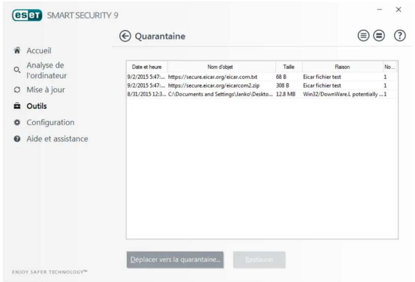 ESET Smart Security 9 - Quarantine - 1