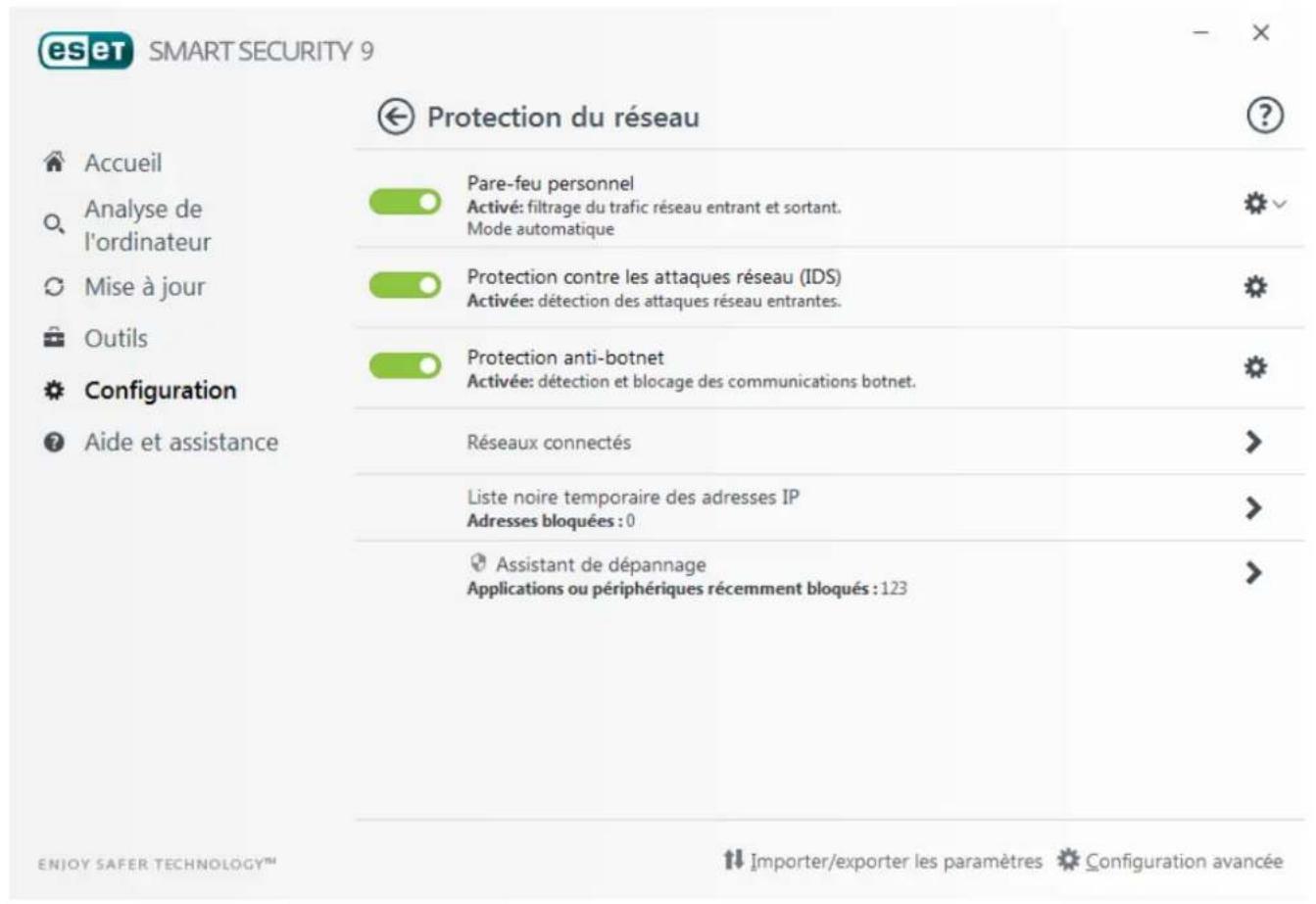 ESET Smart Security 9 - Protection du réseau - 1