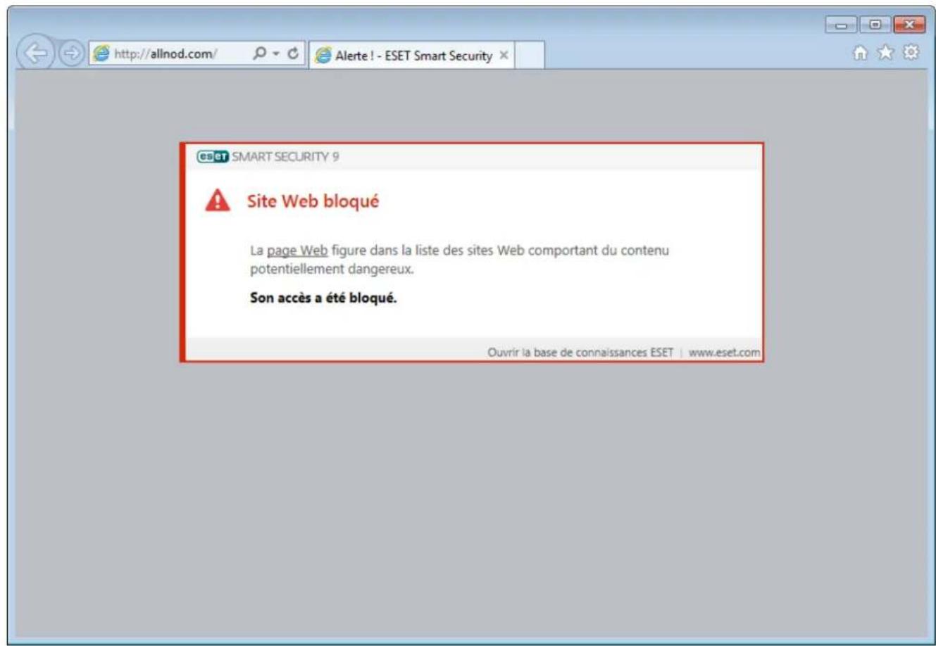 ESET Smart Security 9 - Protection de l'accès Web - 1