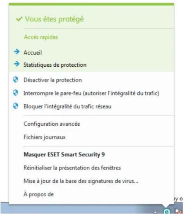 ESET Smart Security 9 - Menu du programme - 1