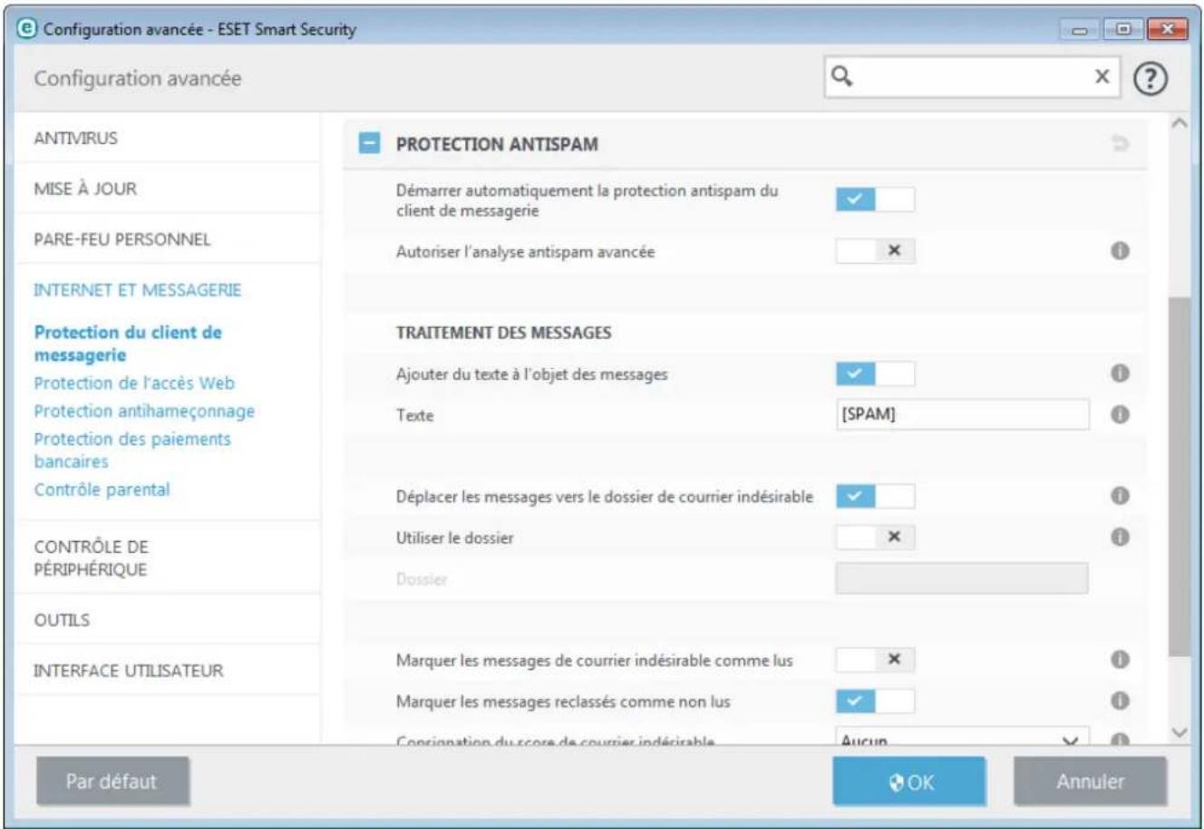 ESET Smart Security 9 - Protection antispam - 1