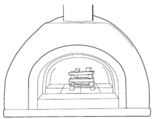 Jamie Oliver Woodfired oven - Rozpalanie naśrodku - 1
