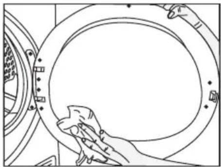 V-ZUG WTANTLWPl - Nettoyage du filtre à peluche / Surface intérieure de la porte de chargement - 3