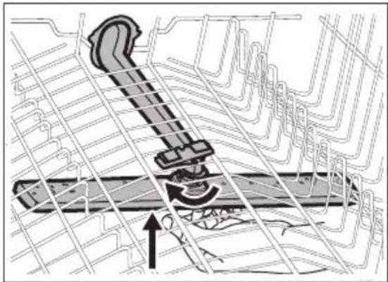 Limpar o BRAço aspersor superior 1
