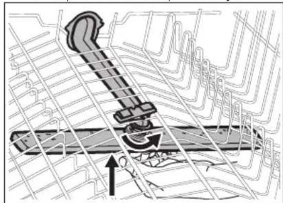 Limpieza del brazo aspersor superior 3