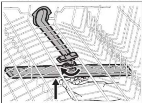 Nettoyage du bras d'aspersion supérieur 1