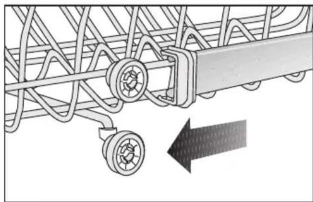 BEKO DFN100 - Réglage de hauteur du panier vide - 2