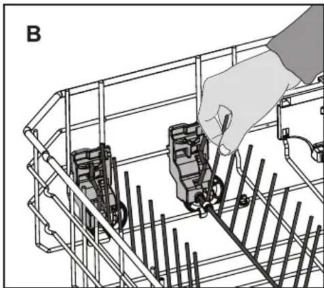 BEKO DFN100 - Tiges du panier inférieur rétractables (6 pieces) - 3