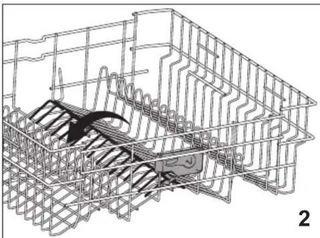 BEKO DFN100 - Tiges du panier supérieur rétractables - 2