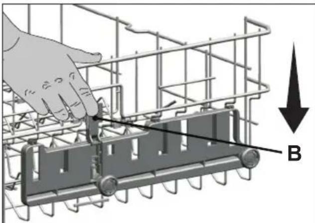 BEKO DFN100 - Réglage de hauteur du panier supérieur - 2