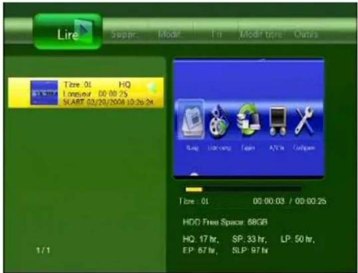 STOREX Aivx385 HDRW - LECTURE d'un titre enregistré - 1