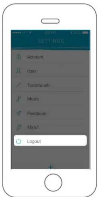 Kolibree Bluetooth - Logging out of the account - 2