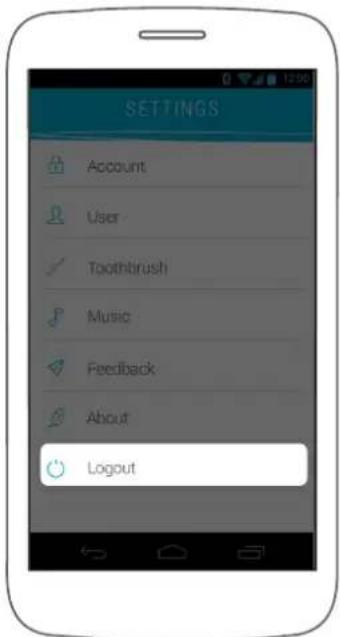 Kolibree Bluetooth - Logging out of the account - 1
