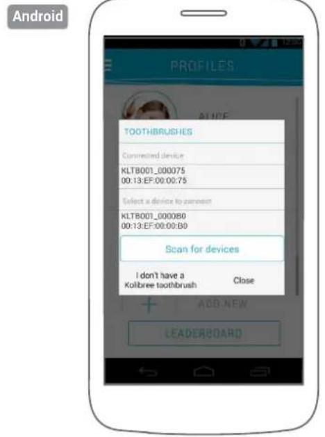 Kolibree Bluetooth - Brushing teeth with the app - 3