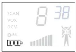 TOPCOM Twintalker 3800 Camouflage Pack - Batteriernas laddningsniva - 1