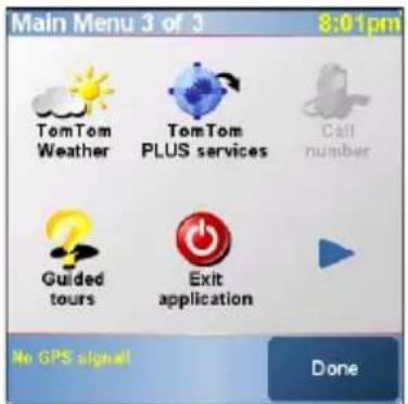 PALM 3262NA - 退出 TomTom NAVIGATOR 软件 - 1